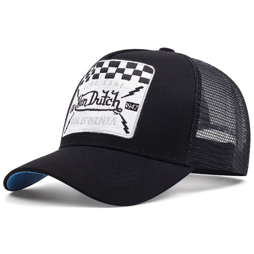Von Dutch Black and White Mesh Trucker Hat